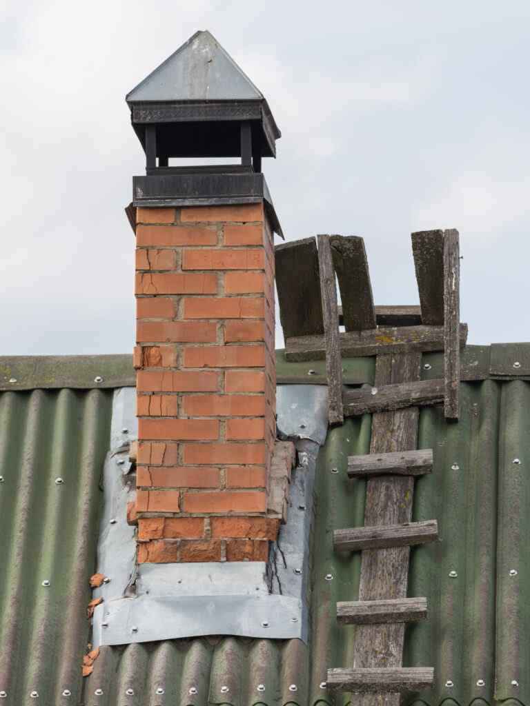Old brick chimney